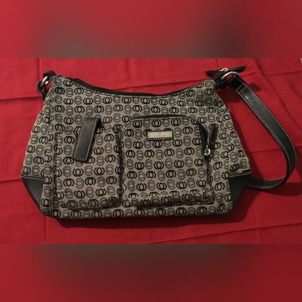 Minicci Black and Grey Handbag Purse